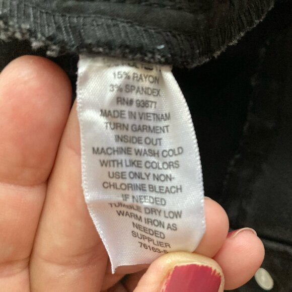 A.N.A  Womens Black Jeans Mid Rise Skinny Fit Jegging Distressed Size 12 - Picture 12 of 14